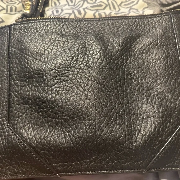 Rebecca Minkoff Black and Gold Studded Clutch box 4 - Picture 8 of 16